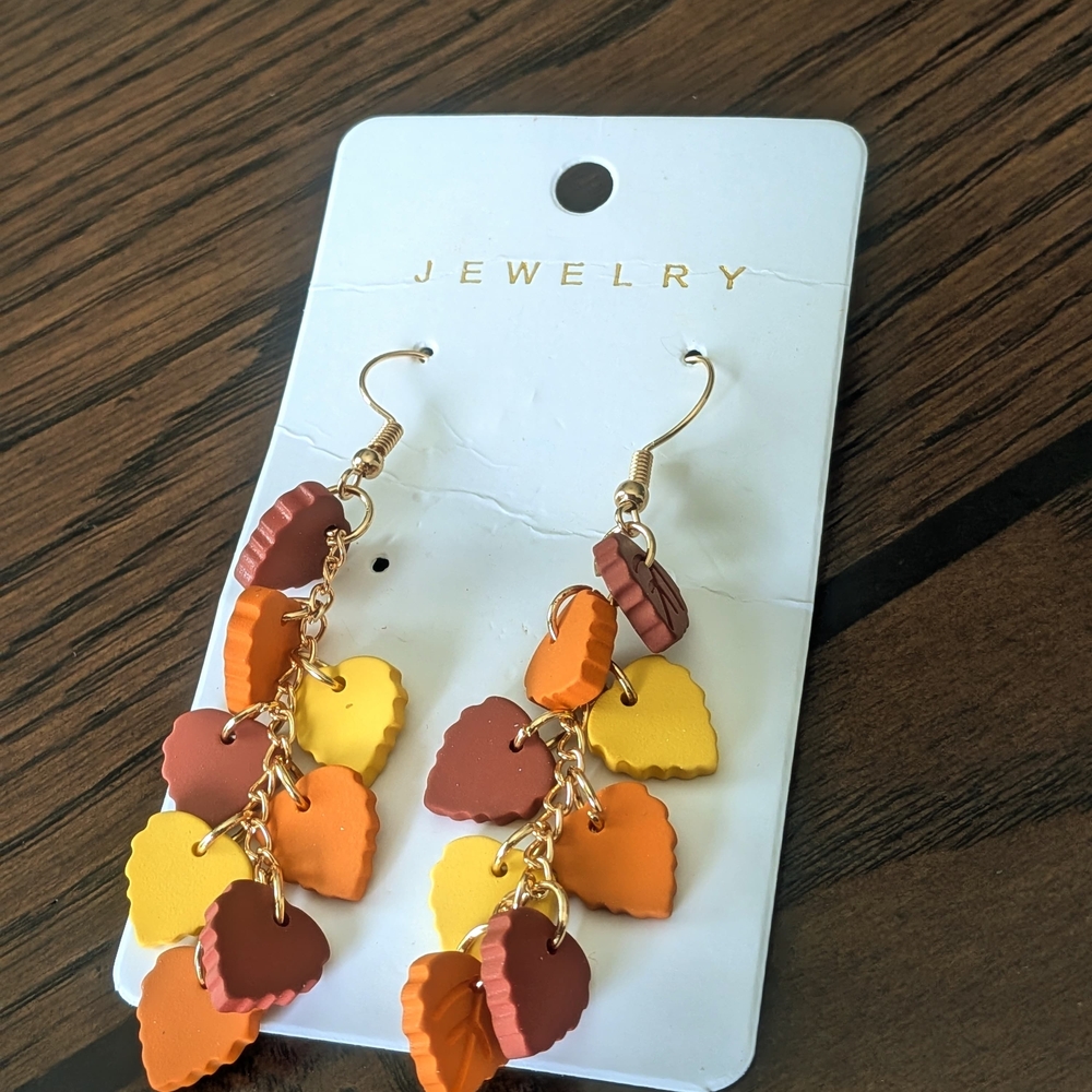 Autumn Leaf Dangle Earrings - Fall Inspired Jewelry